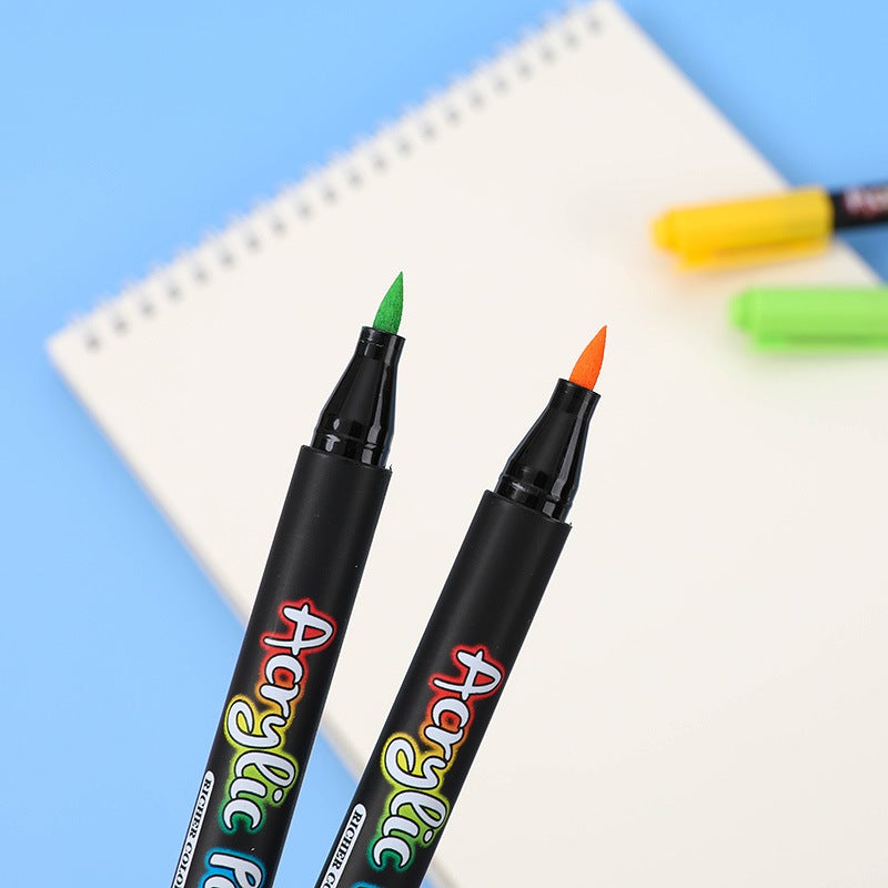 Guangna 7100 Soft Head Acrylic Water-Based Marker Color Hand-Painted Stone Painting Graffiti Pen Children'S 36-Color Set - Image 5