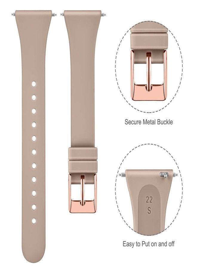 Tobfit Watch Bands Compatible with Fitbit Versa 2, Silicone Slim Straps Wristbands Replacement for Fitbit Versa 2 / Versa/Versa Lite/SE Women Men, Small (Pink Sand/Starlight/Mauve/Milk Tea) - Image 2