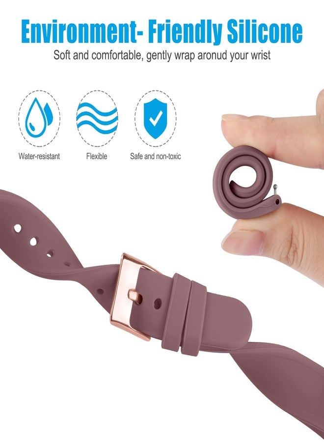 Tobfit Watch Bands Compatible with Fitbit Versa 2, Silicone Slim Straps Wristbands Replacement for Fitbit Versa 2 / Versa/Versa Lite/SE Women Men, Small (Pink Sand/Starlight/Mauve/Milk Tea) - Image 4