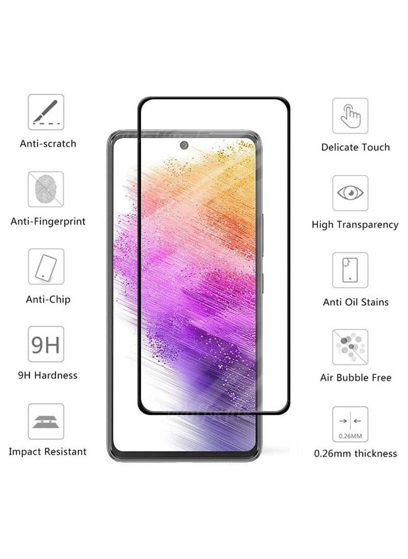 vesus Glass for Sam Galaxy A73 5G / M52 5G / A71 / M51 / S10 Lite/Note 10 Lite Screen Protector Glass Full Glue Edge-to-Edge Protector Easy Installation - Image 2