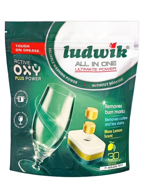 All in one dishwasher lemon 30 tabs