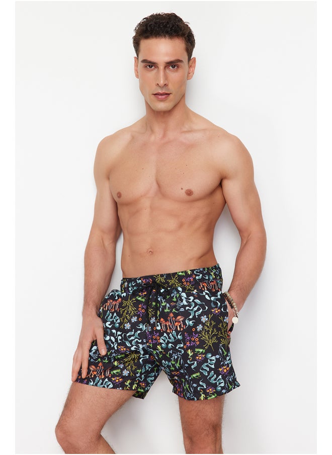 trendyol - Men's Standard Size Patterned Swim Shorts TMNSS24DS00021 - Image 1
