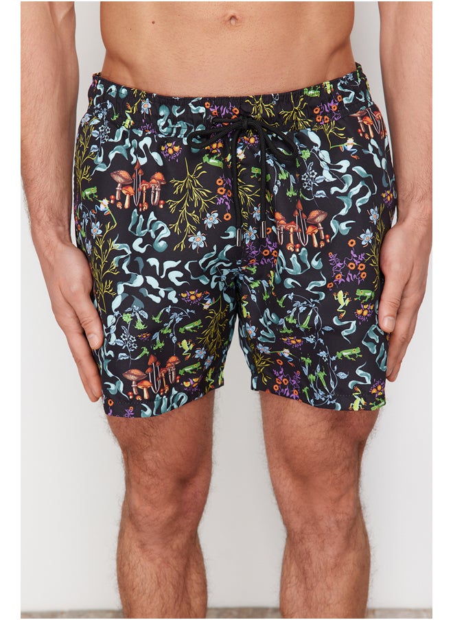 trendyol - Men's Standard Size Patterned Swim Shorts TMNSS24DS00021 - Image 1