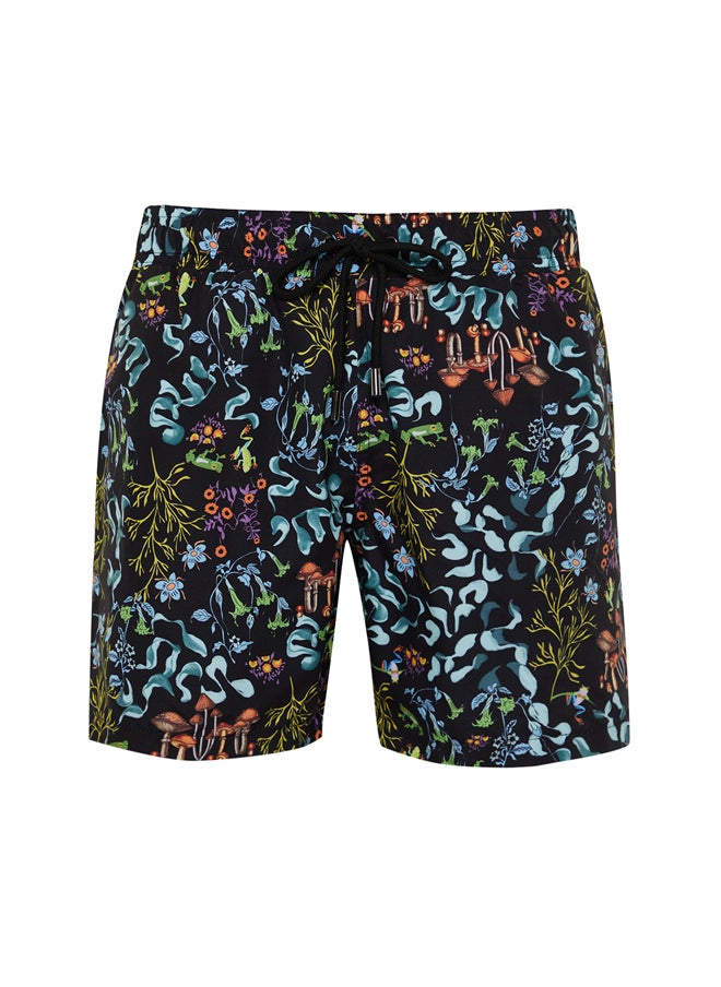 trendyol - Men's Standard Size Patterned Swim Shorts TMNSS24DS00021 - Image 1