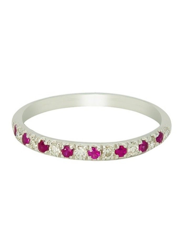 Capri Gold Ruby and Diamond Ring in 18K Gold 6 US - Image 1