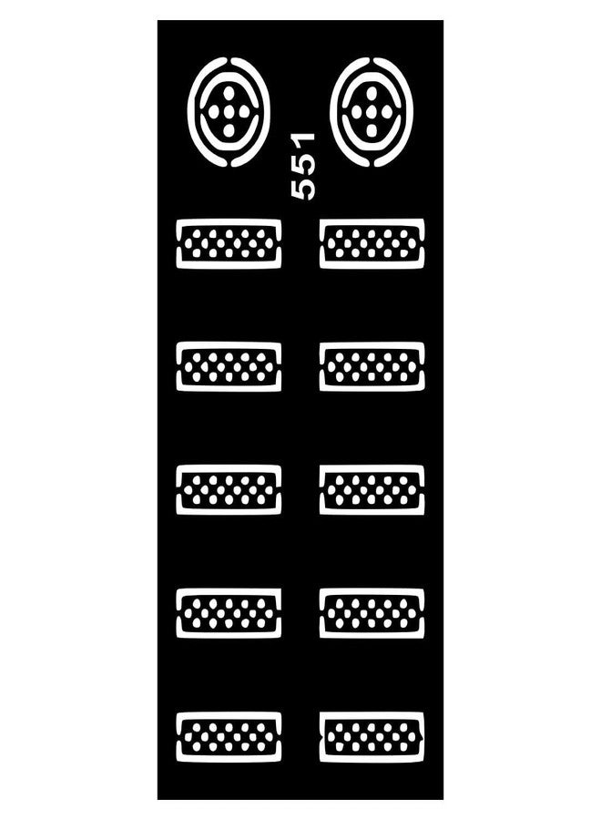 Komstec Artistic Mehndi Stencil Sticker Set for Stress-Free, No-Mess Application - Image 2