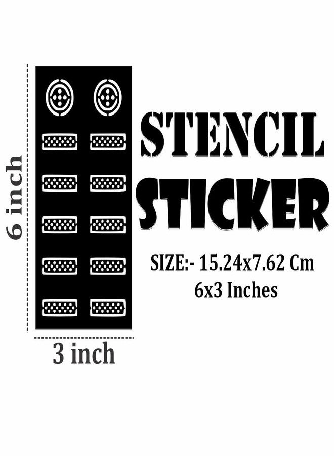 Komstec Artistic Mehndi Stencil Sticker Set for Stress-Free, No-Mess Application - Image 5