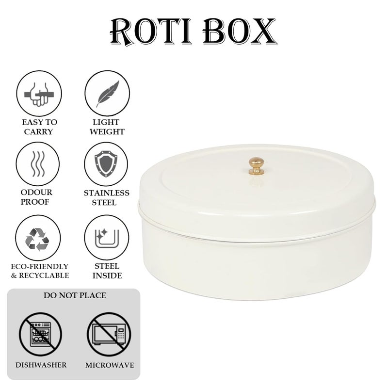 Elan Special Discounted Combo Of Spice Box With 7 Compartments, Oil Dispenser, And Roti Box (Off White, Stainless Steel, Pack Of 3), Beige - Image 3