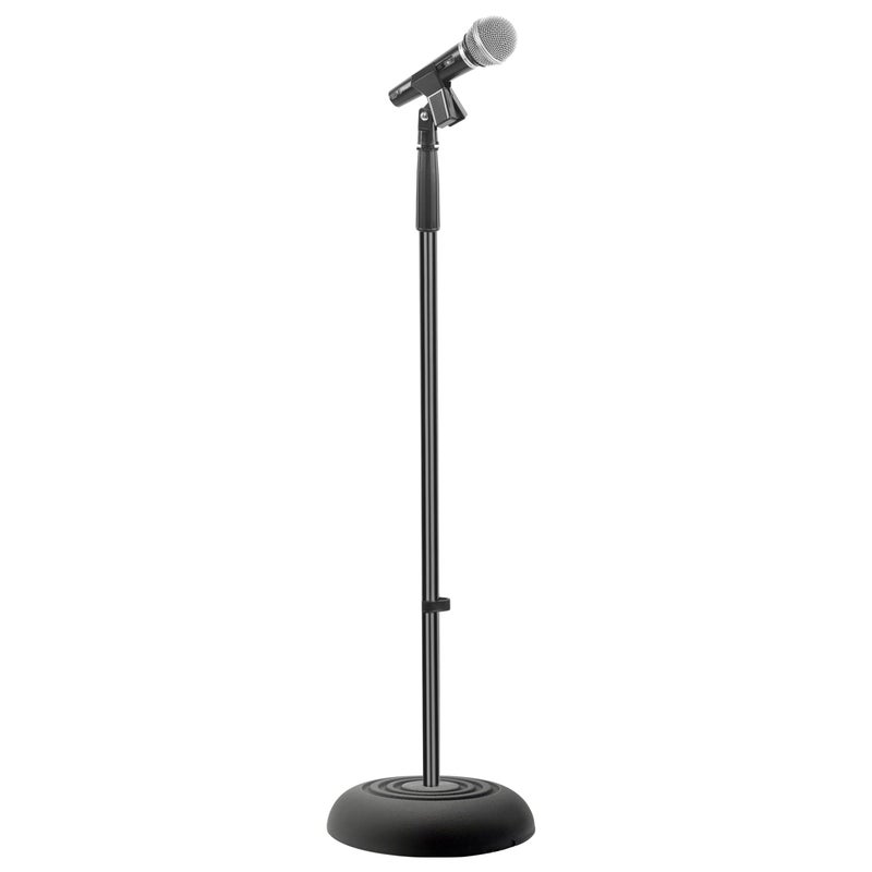 PYLE-PRO Microphone Stand - Universal Mic Mount with Heavy Compact Base, Height Adjustable (2.8’ - 5’ ft.) - PMKS5 - Image 1
