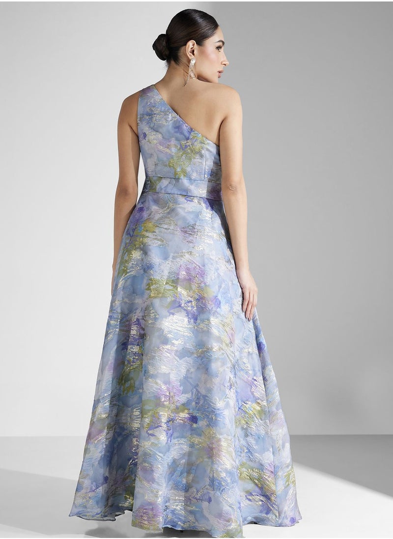 AIDAN MATTOX One Shoulder Knitted Dress  - Image 2