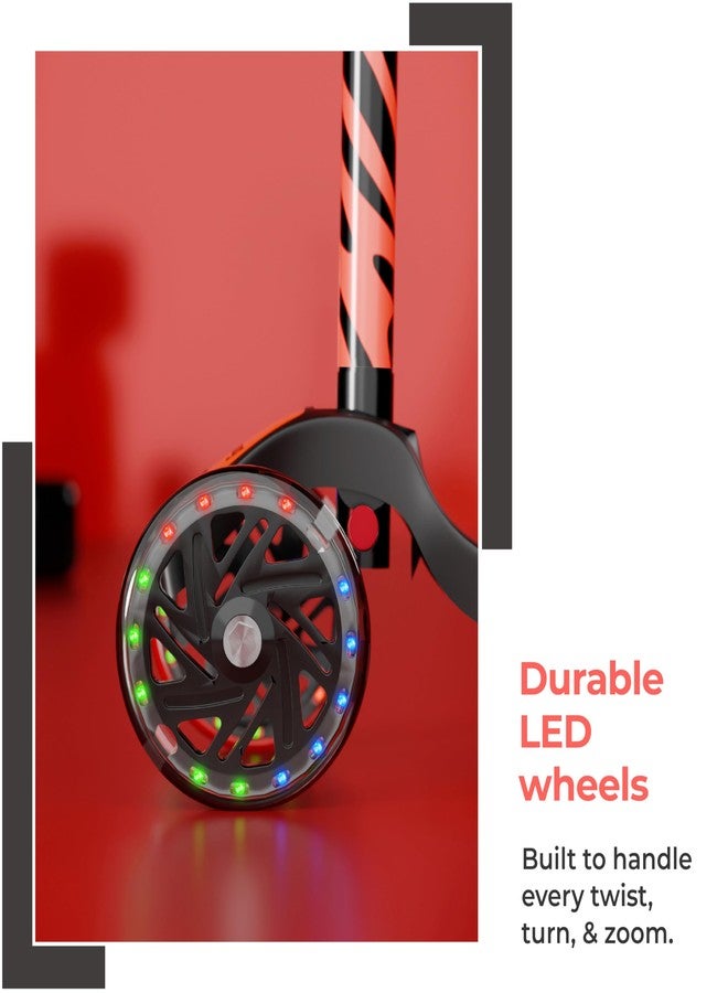 Lifelong Kick Scooter with Adjustable Height - Foldable - Skate for Kids with PVC Wheel - Max User weight-50 kg, Red & Black, LLKS34 - Image 2