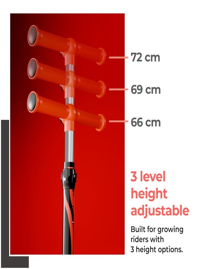 Lifelong Kick Scooter with Adjustable Height - Foldable - Skate for Kids with PVC Wheel - Max User weight-50 kg, Red & Black, LLKS34 - Image 5