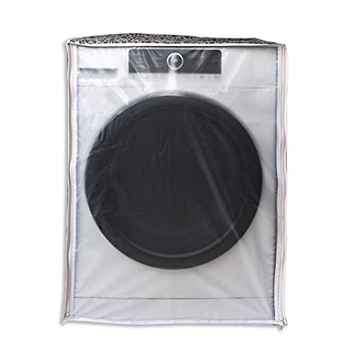 Vintage Pro Front Load Washing Machine Cover Suitable for LG 7 Kg, 7.5 Kg, 8 Kg, 8.5 Kg, 9 Kg (60cmsX63cmsX81cms, Black & Grey) - Image 3