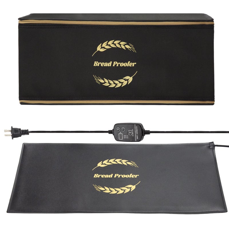 Ftzataz Sourdough Warming Mat with Bread Proofer Warming Box, Sourdough Heating Mat Used to Provide Sufficient Temperature for Bread Proofing, Sourdough Warming, Sourdough Heating, Dough Riser - Image 1