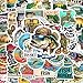 BEATRI Fishing Stickers 50Pcs Fishing Decals Cute Vinyl Waterproof Stickers for Hydro Flask Tackle Box Water Bottle Laptop for Mens Adults Fishing Stickers - Image 3