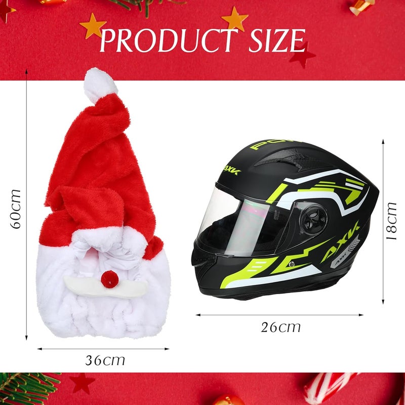 Cutecrop Christmas Santa Motorcycle Helmet Cover and Gloves Set - Image 3