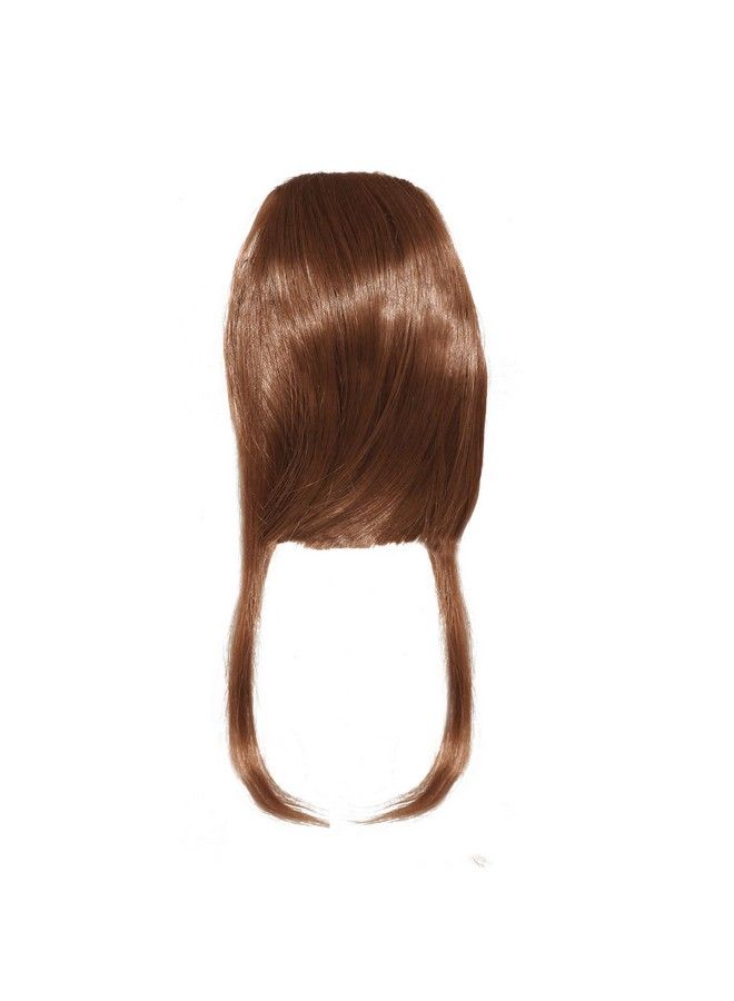 Rapidsflow Synthetic Front Hair Extensions Without Clip Hair Bang Fringe For Women And Girls With Center Cut (Light Brown) - Image 3