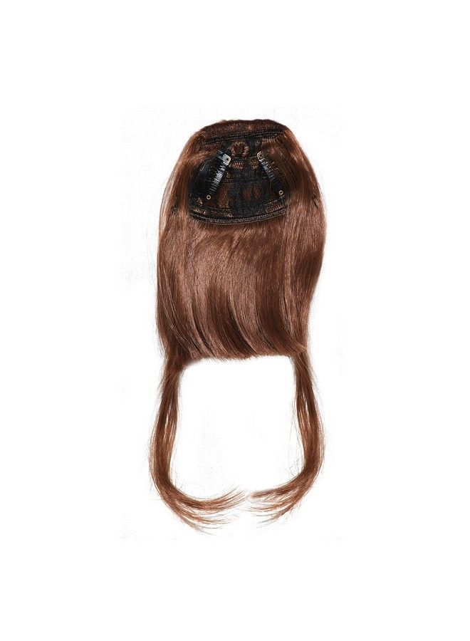 Rapidsflow Synthetic Front Hair Extensions Without Clip Hair Bang Fringe For Women And Girls With Center Cut (Light Brown) - Image 4