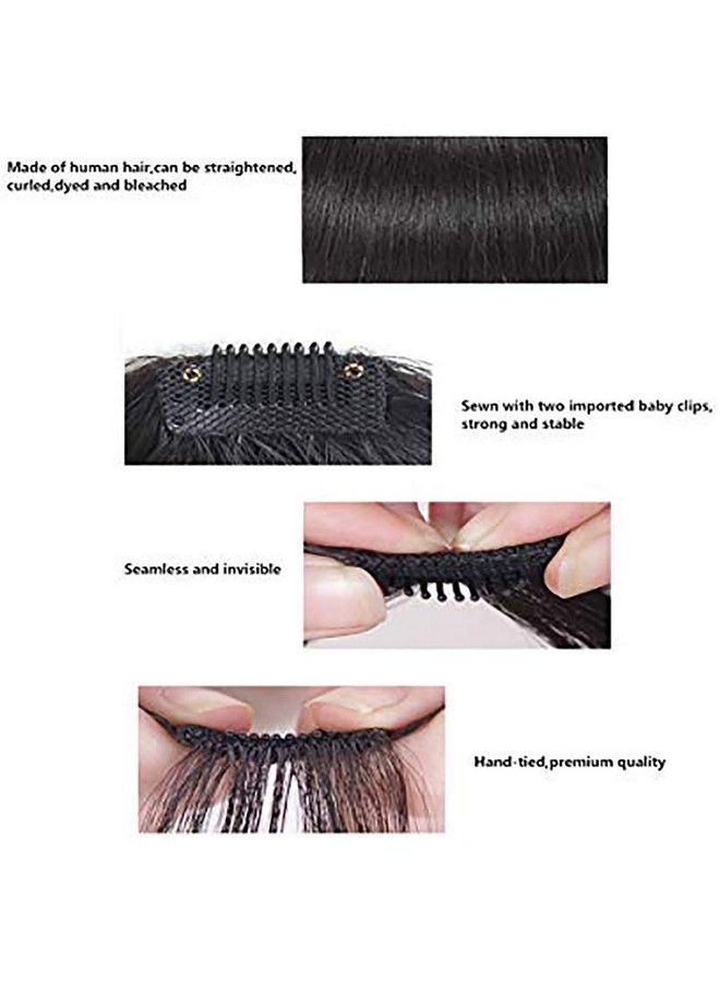 Rapidsflow Synthetic Front Hair Extensions Without Clip Hair Bang Fringe For Women And Girls With Center Cut (Light Brown) - Image 5