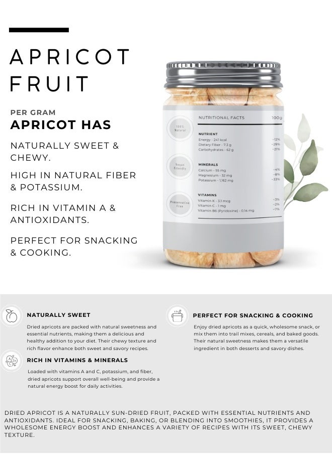Awafi Mill AWAFI MILL Apricot Fruit Whole | Naturally Dried Apricots | Sweet & Chewy Premium Snack  - Image 2