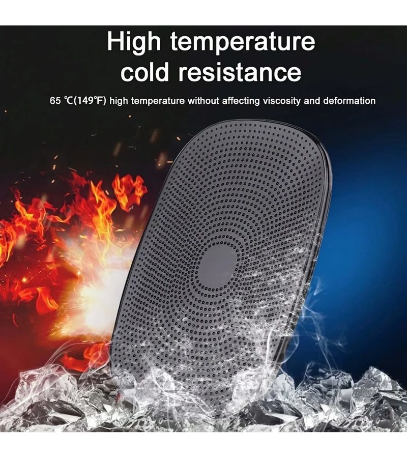 2 Pcs Mobile Phone Holder Anti Slip Dashboard Mat 5.91inch X 3.94inch Black Adhesive Sticker - Image 4