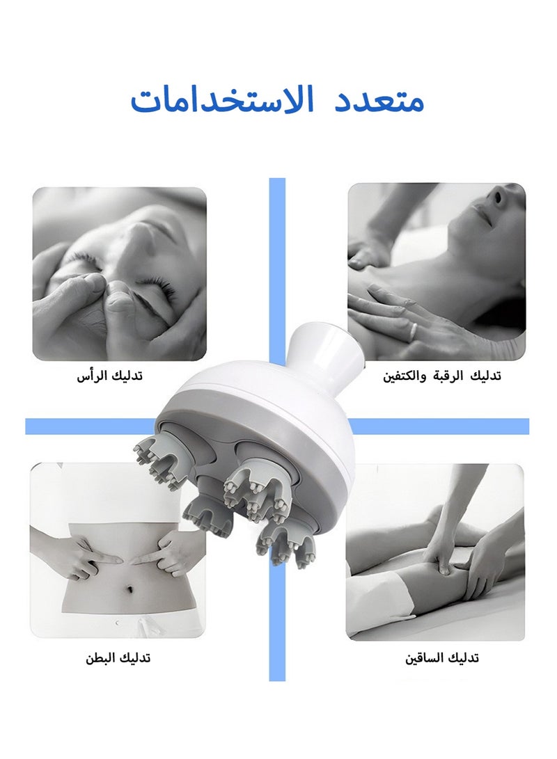 Squarecircle Portable Head Massager, Handheld Cordless Electric Hair Scalp Massage hine,for Relaxing Neck Arm Leg Scalp Face Improve Blood Circulation - Image 3