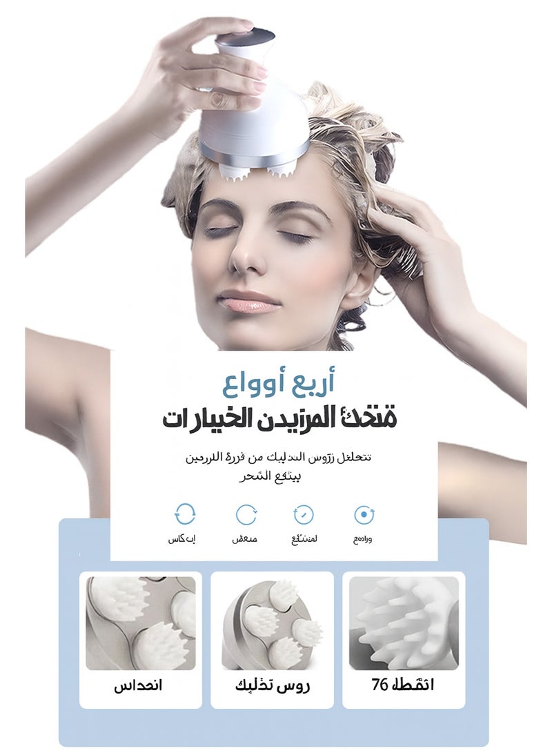 Squarecircle Portable Head Massager, Handheld Cordless Electric Hair Scalp Massage hine,for Relaxing Neck Arm Leg Scalp Face Improve Blood Circulation - Image 4