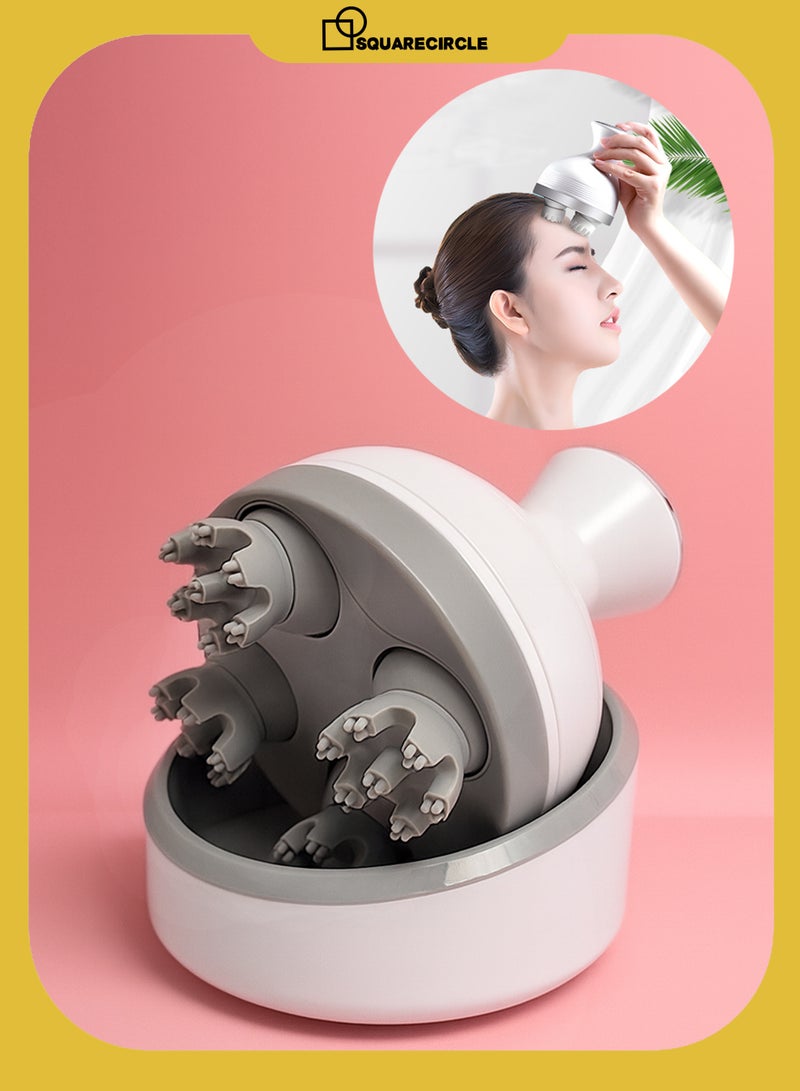 Squarecircle Portable Head Massager, Handheld Cordless Electric Hair Scalp Massage hine,for Relaxing Neck Arm Leg Scalp Face Improve Blood Circulation - Image 1