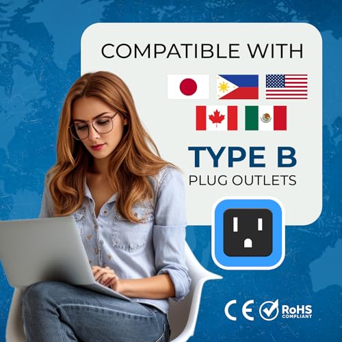 OREI USA, Canada Adapter Plug, Europe, UK, China to US American Adaptor - Grounded - Type B - Universal Socket - EU to US - 4 Pack - Image 5