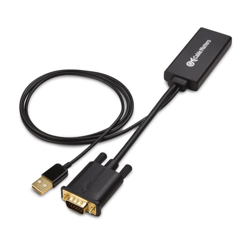 Cable Matters VGA to HDMI Adapter for Monitor and TV (VGA to HDMI Converter) with Audio Support - Image 3