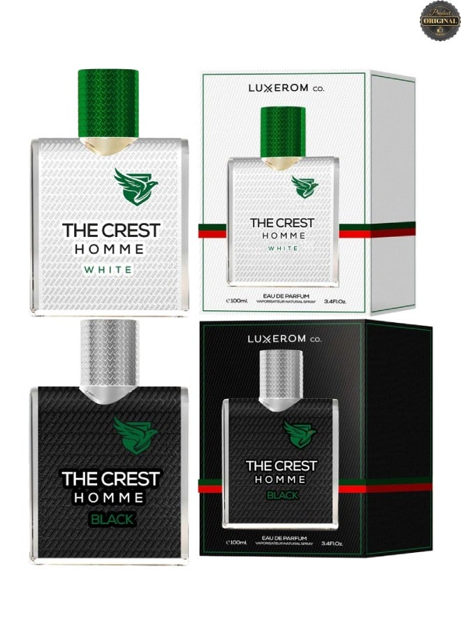 لوكسيروم 2 قطع عطر كريست هوم وايت و 2 قطع عطر  كريست هوم بلاك 100مل - Image 2