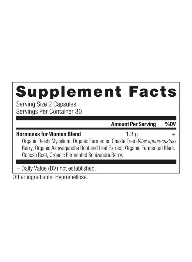 Women'S Hormones Helps Reduce Stress Supports Energy Hormone Balance Gluten Free Paleo And Keto Friendly 60 Capsules