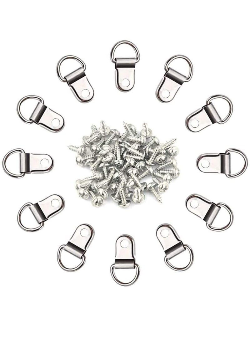 SYOSI - 50 Pack D Ring Picture Frame Hanging Hangers with Screws for Picture Hanging, Home Decoration, Artwork, Picture Frame Hook, Photos, Mirrors, Hanging Clock - Image 1