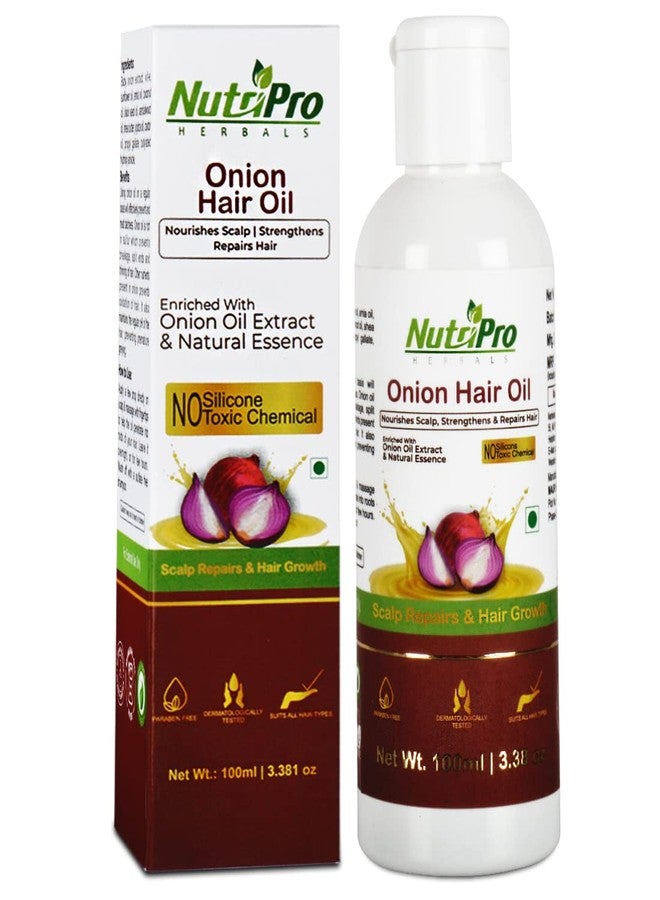 NutriPro Onion Hair Oil 100ml, Enriched With Onion Oil Extract & Natural Essence, Silicone & Paraben Free - Image 2