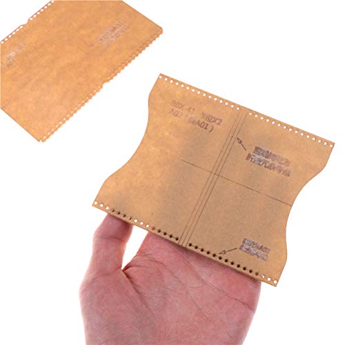 CoscosX DIY Wallet & Keychain Leather Templates - Clear Acrylic Stencils for Leather Craft, Quilting & Sewing - 5 Pack - Image 4