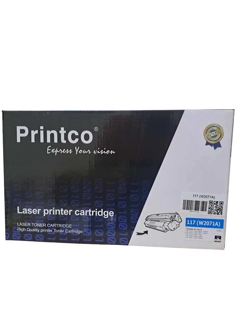 برينتكو خرطوشة حبر متوافقة مع HP 117a w2070a لطابعات HP MFP 179fnw 178nw 150a 150nw مع شريحة جديدة.117 (W2070A) 117 (W2071A) 117 (W2072A) 117 (2073A) - Image 4