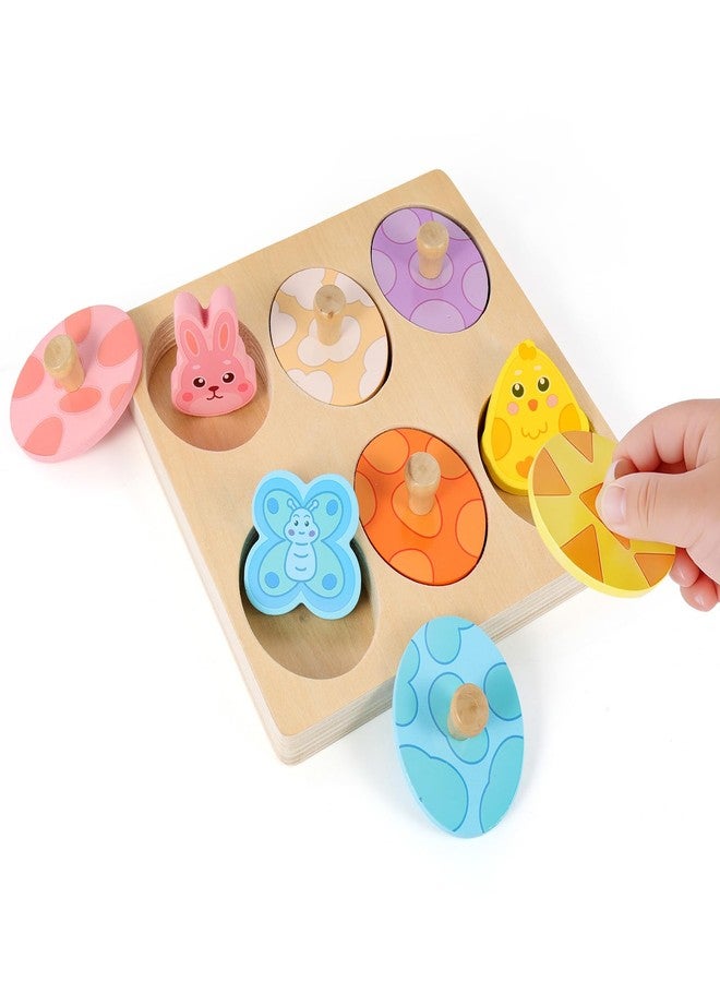 Sortnic Easter Basket Stuffers for Toddlers 1-3, Wooden Dinosaur Egg Color Matching Puzzle, Montessori Toys for Boys Girls 1 2 3 Year Old, Preschool Learning Activity Toy - Image 1