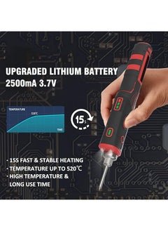 erorex Portable Cordless Soldering Iron 1800Mah Rechargeable Soldering Tool Updated With Touch Sensor And Led Spotlight Professional Safe Wireless Soldering Kit Your Easy Electronic Welding Tools  - Image 3