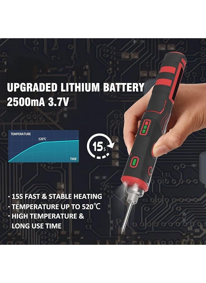 erorex - Portable Cordless Soldering Iron 1800Mah Rechargeable Soldering Tool Updated With Touch Sensor And Led Spotlight Professional Safe Wireless Soldering Kit Your Easy Electronic Welding Tools - Image 1