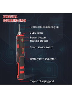 erorex Portable Cordless Soldering Iron 1800Mah Rechargeable Soldering Tool Updated With Touch Sensor And Led Spotlight Professional Safe Wireless Soldering Kit Your Easy Electronic Welding Tools  - Image 5