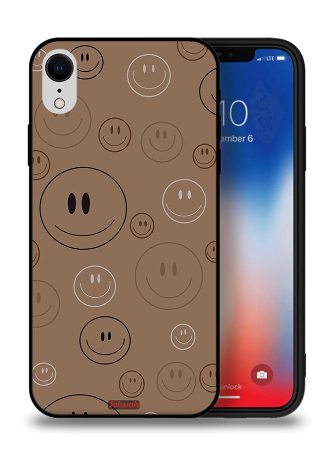 Tolwak Apple iPhone XR Protective Case Smiley Faces Pattern - Image 1