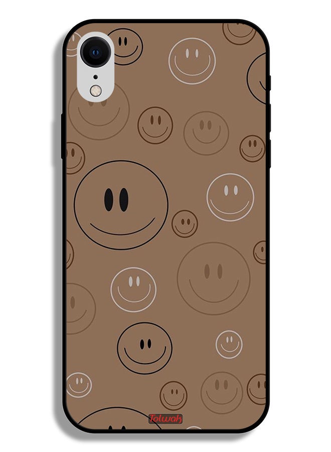 Tolwak Apple iPhone XR Protective Case Smiley Faces Pattern - Image 2