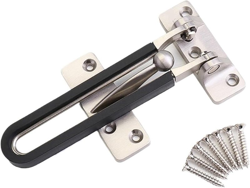 Silver Zinc Alloy Sliding Door Latch Solid Bolt Mute Catch Home Door Buckle - Image 2