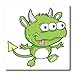 3DROSE 3dRose ht_102275_2 Adorable Little Green Monster Sticking Out Tongue-Iron on Heat Transfer for White Material, 6 by  - Image 2
