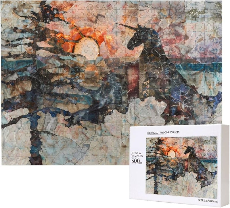 لغز صورة مرقطة من Phayah 500 قطعة للبالغين هدية ديكور منزلي 20.4 × 15 بوصة - Image 2