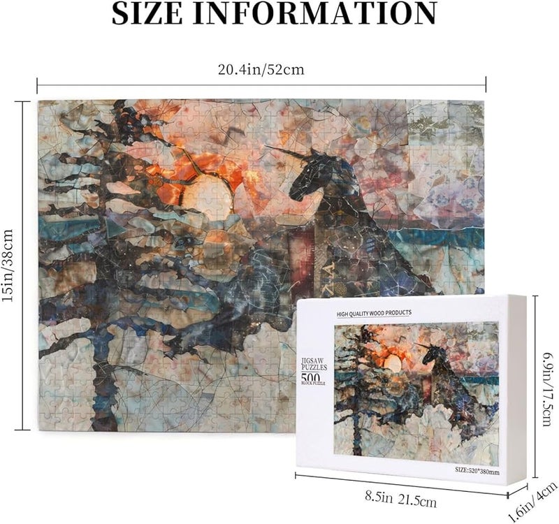 لغز صورة مرقطة من Phayah 500 قطعة للبالغين هدية ديكور منزلي 20.4 × 15 بوصة - Image 5