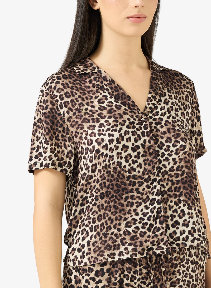 هانك مولر قميص نوم ساتان بأكمام قصيرة - Image 3