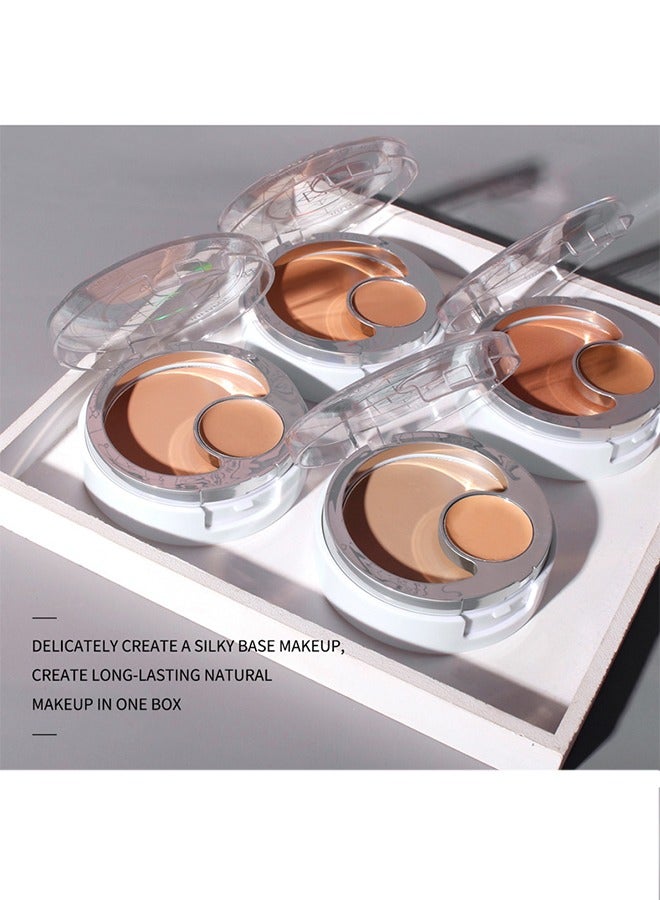 JULIA POP Foundation Cream - 2 in 1 Professional Color Correcting Concealer Cream  Long-Wearing Full Coverage Makeup and Corrector for Under Eye Dark Circles Acne & Blemishes Reduces Redness （#04）  - Image 4
