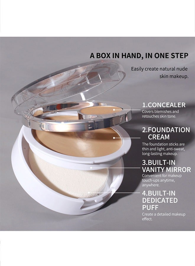 JULIA POP Foundation Cream - 2 in 1 Professional Color Correcting Concealer Cream  Long-Wearing Full Coverage Makeup and Corrector for Under Eye Dark Circles Acne & Blemishes Reduces Redness （#04）  - Image 2
