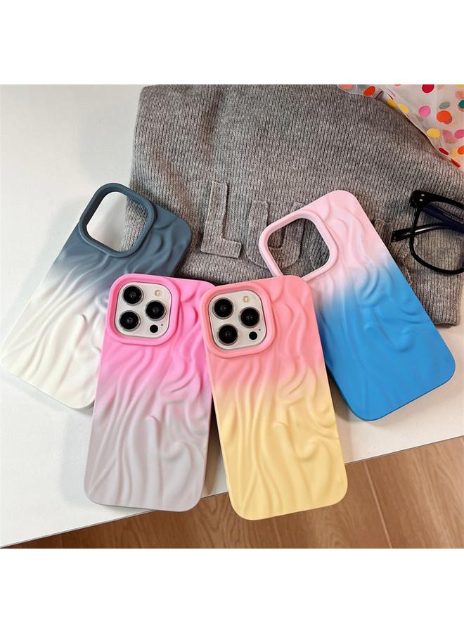 S-TOP Case For iPhone 15 Wrinkle Gradient Skin-feel Frosted TPU Phone Case - Image 4